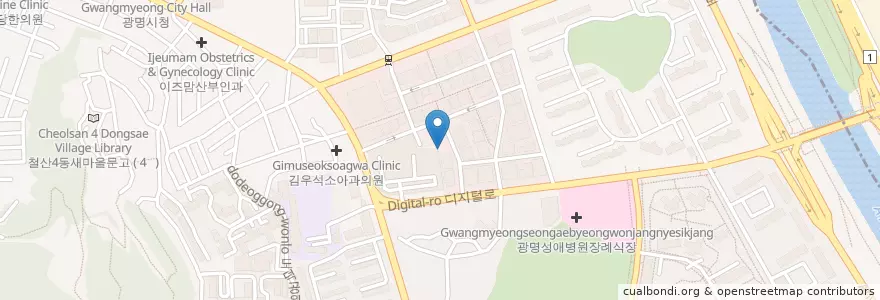 Mapa de ubicacion de Samhakdo Fish Restaurant en South Korea, Gyeonggi-Do, Gwangmyeong-Si.