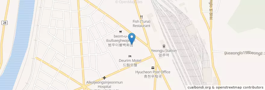 Mapa de ubicacion de 동해횟집 en کره جنوبی, جئونسانگبوک-دو, 영주시.