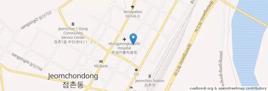 Mapa de ubicacion de 미조리횟집 en Zuid-Korea, Gyeongsangbuk-Do, 문경시.