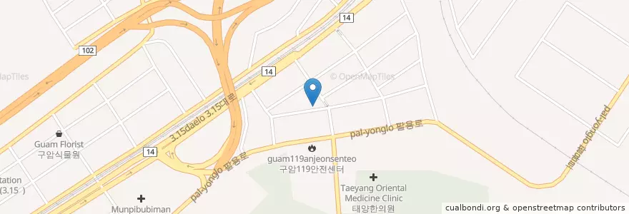 Mapa de ubicacion de 진전횟집 en Coreia Do Sul, Gyeongsang Do Sul, 창원시, 의창구, 마산회원구.