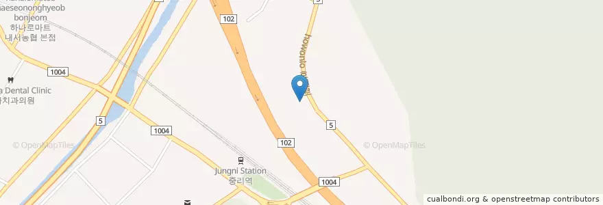 Mapa de ubicacion de 몽돌횟집 en Korea Selatan, Gyeongsang Selatan, 창원시, 마산회원구.