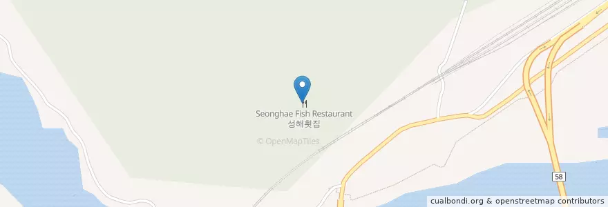 Mapa de ubicacion de 성해횟집 en Südkorea, Gyeongsangnam-Do, 밀양시.