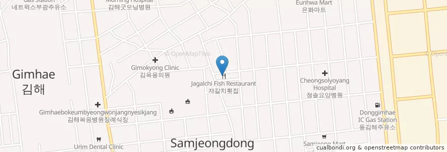 Mapa de ubicacion de 자갈치횟집 en Südkorea, Gyeongsangnam-Do, 김해시.