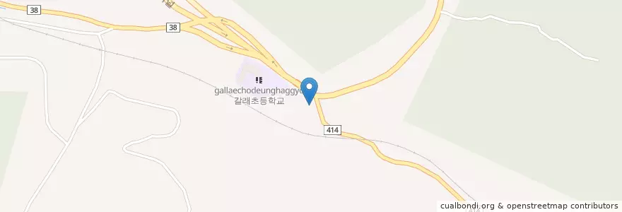 Mapa de ubicacion de 동해횟집 en كوريا الجنوبية, 강원도, 정선군.
