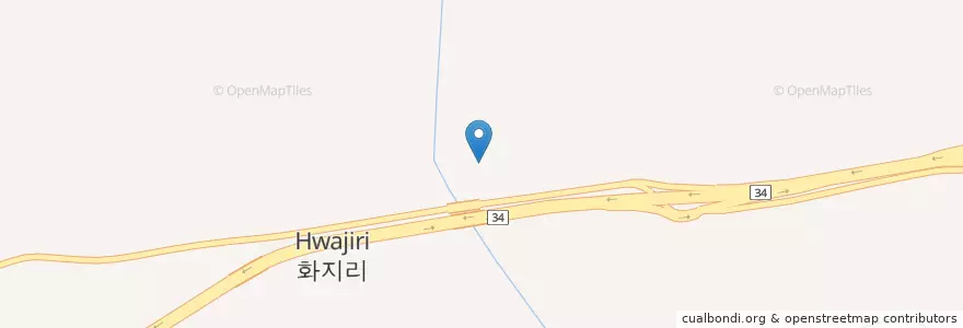 Mapa de ubicacion de 화지송어횟집 en كوريا الجنوبية, 경상북도, 예천군.