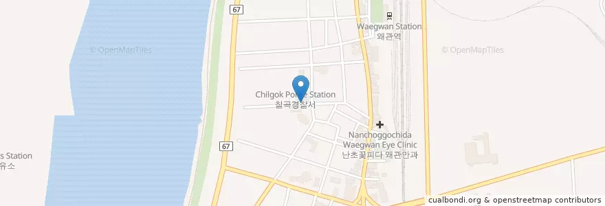 Mapa de ubicacion de 서민횟집 en Korea Selatan, Gyeongsang Utara, 칠곡군.