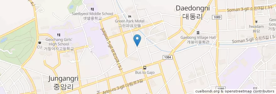 Mapa de ubicacion de Donghae Fish Restaurant en South Korea, Gyeongsangnam-Do, Geochang-Gun.