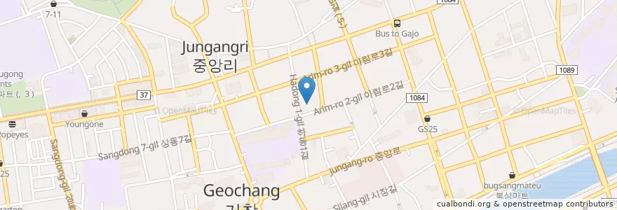 Mapa de ubicacion de 시장횟집 en Südkorea, Gyeongsangnam-Do, 거창군.