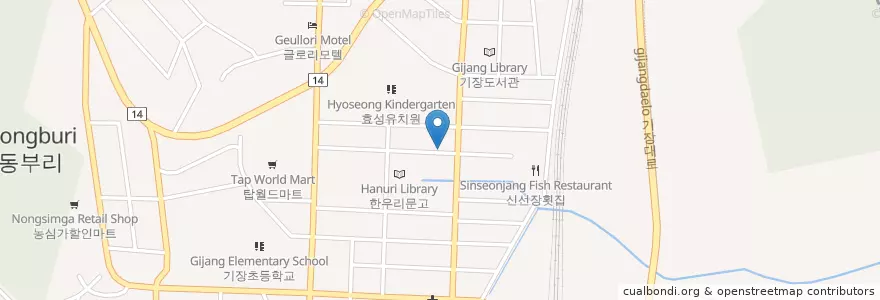 Mapa de ubicacion de 기장자연산횟집 en 韩国/南韓, 釜山, 機張郡, 기장읍.