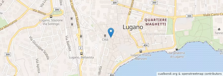 Mapa de ubicacion de Parini SA en İsviçre, Ticino, Distretto Di Lugano, Lugano, Circolo Di Lugano Ovest.
