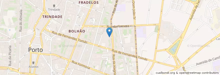 Mapa de ubicacion de Grand Plaza: cargas/descargas en ポルトガル, ノルテ, Área Metropolitana Do Porto, Porto, Porto, Cedofeita, Santo Ildefonso, Sé, Miragaia, São Nicolau E Vitória.