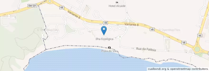 Mapa de ubicacion de Ilha Ecológica en Portekiz, Algarve, Algarve, Faro, Portimão, Portimão.