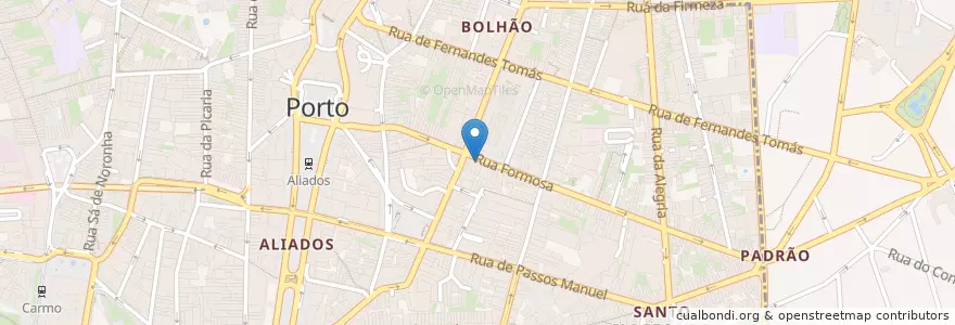 Mapa de ubicacion de Confeitaria do Bolhão en Portugal, Nord, Área Metropolitana Do Porto, Porto, Porto, Cedofeita, Santo Ildefonso, Sé, Miragaia, São Nicolau E Vitória.