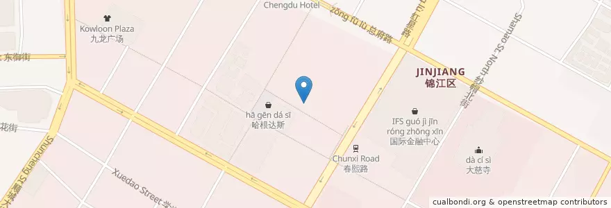 Mapa de ubicacion de Dairy Queen en الصين, سيتشوان, 成都市, 锦江区 (Jinjiang), 春熙路街道 (Chunxilu).