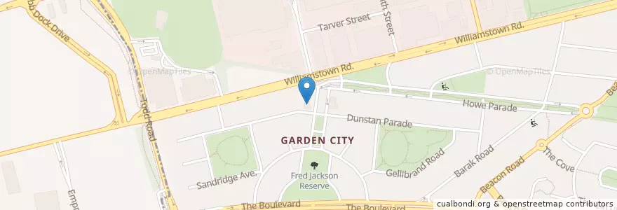 Mapa de ubicacion de Garden City LPO en أستراليا, ولاية فيكتوريا.