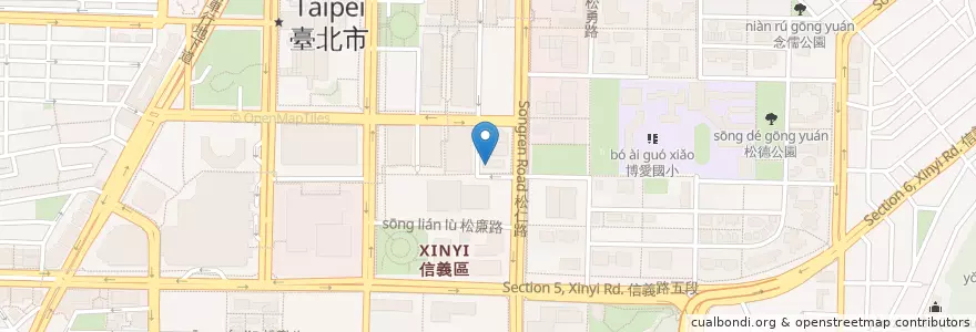 Mapa de ubicacion de Marsalis Home Taipei en تايوان, تايبيه الجديدة, تايبيه, 信義區.