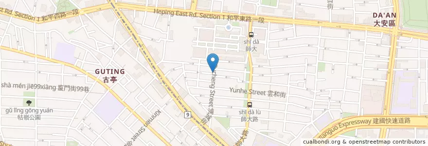 Mapa de ubicacion de 路燈咖啡師大店 en 臺灣, 新北市, 臺北市, 大安區.