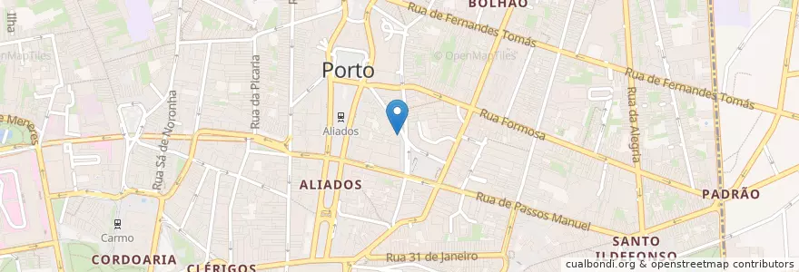Mapa de ubicacion de Sublime en Portugal, Norte, Área Metropolitana Do Porto, Porto, Porto, Cedofeita, Santo Ildefonso, Sé, Miragaia, São Nicolau E Vitória.