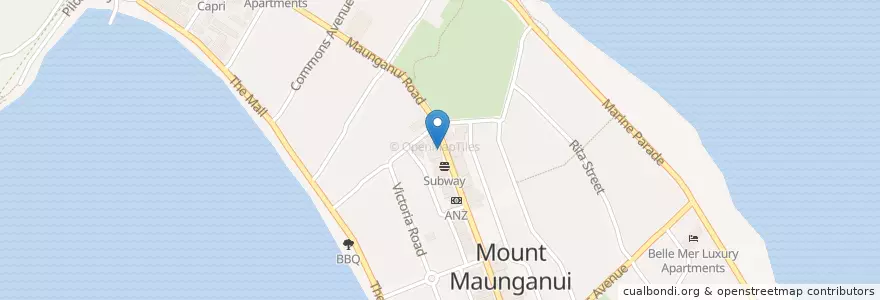 Mapa de ubicacion de Astrolabe Brewbar en Neuseeland, Bay Of Plenty, Tauranga City.