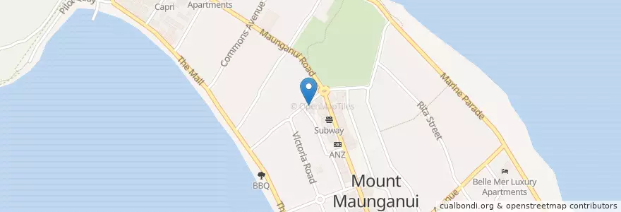 Mapa de ubicacion de Dui's Restaurant en Nova Zelândia, Bay Of Plenty, Tauranga City.