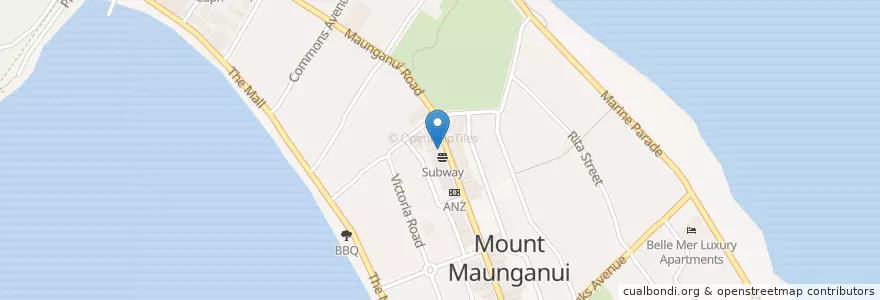 Mapa de ubicacion de Eighty Eight en Neuseeland, Bay Of Plenty, Tauranga City.