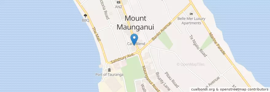 Mapa de ubicacion de Gusto Cafe en Nueva Zelanda, Bay Of Plenty, Tauranga City.