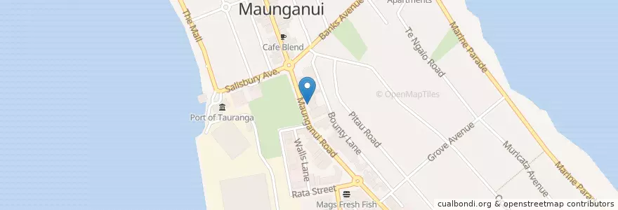 Mapa de ubicacion de Kwang Chow restaurant en Neuseeland, Bay Of Plenty, Tauranga City.