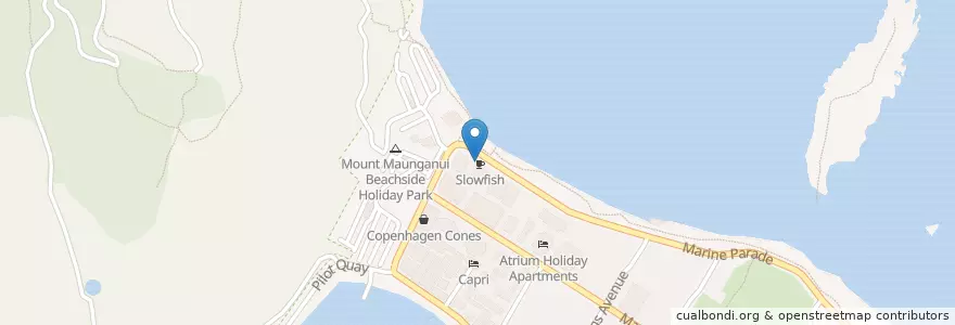 Mapa de ubicacion de Oceanside Cafe en New Zealand / Aotearoa, Bay Of Plenty, Tauranga City.