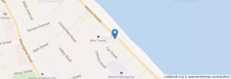 Mapa de ubicacion de Tay Street Beach Cafe en New Zealand / Aotearoa, Bay Of Plenty, Tauranga City.