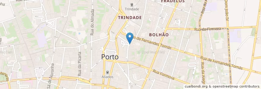 Mapa de ubicacion de Olhó Papão en ポルトガル, ノルテ, Área Metropolitana Do Porto, Porto, Porto, Cedofeita, Santo Ildefonso, Sé, Miragaia, São Nicolau E Vitória.
