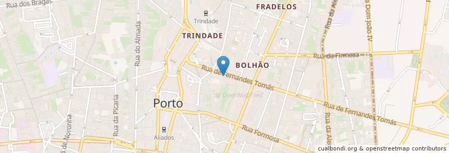 Mapa de ubicacion de Londres en ポルトガル, ノルテ, Área Metropolitana Do Porto, Porto, Porto, Cedofeita, Santo Ildefonso, Sé, Miragaia, São Nicolau E Vitória.