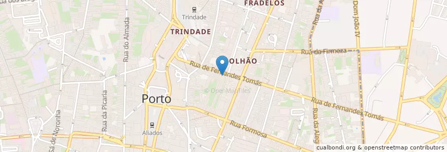 Mapa de ubicacion de Cristo Rei en البرتغال, المنطقة الشمالية (البرتغال), Área Metropolitana Do Porto, بورتو, بورتو, Cedofeita, Santo Ildefonso, Sé, Miragaia, São Nicolau E Vitória.