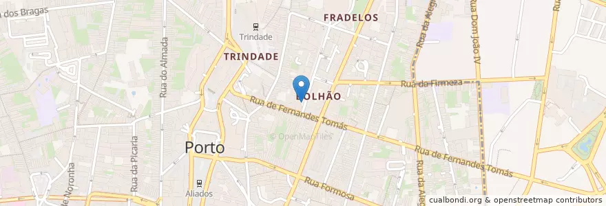 Mapa de ubicacion de Juízo Criminal en Portugal, Norte, Área Metropolitana Do Porto, Porto, Porto, Cedofeita, Santo Ildefonso, Sé, Miragaia, São Nicolau E Vitória.