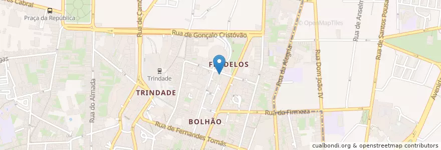 Mapa de ubicacion de Avis en Portugal, Nord, Área Metropolitana Do Porto, Porto, Porto, Cedofeita, Santo Ildefonso, Sé, Miragaia, São Nicolau E Vitória.