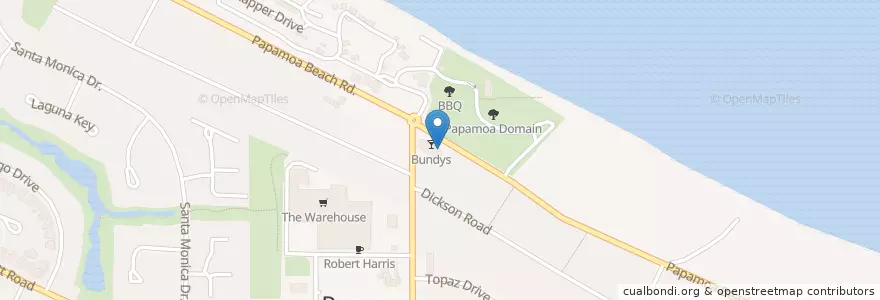 Mapa de ubicacion de Papamoa Dental Centre en Neuseeland, Bay Of Plenty, Tauranga City.