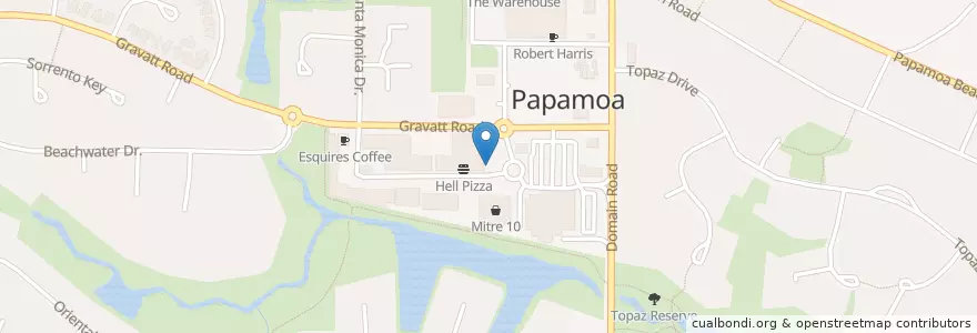 Mapa de ubicacion de Papamoa Pharmacy en Neuseeland, Bay Of Plenty, Tauranga City.