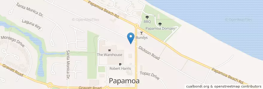 Mapa de ubicacion de Papamoa Vets en ニュージーランド, ベイ・オブ・プレンティ, Tauranga City.