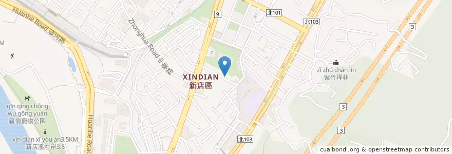 Mapa de ubicacion de LUNA en تایوان, 新北市, 新店區.