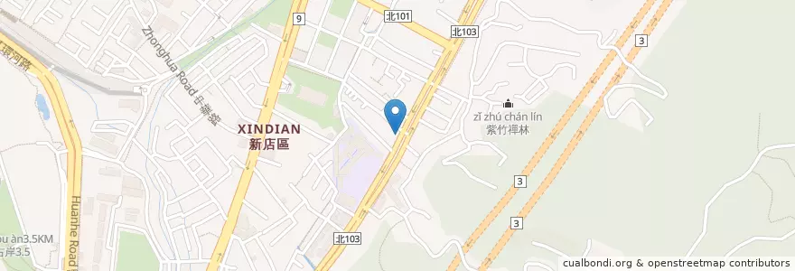 Mapa de ubicacion de 愛達司動物醫院 en Taiwan, 新北市, 新店區.