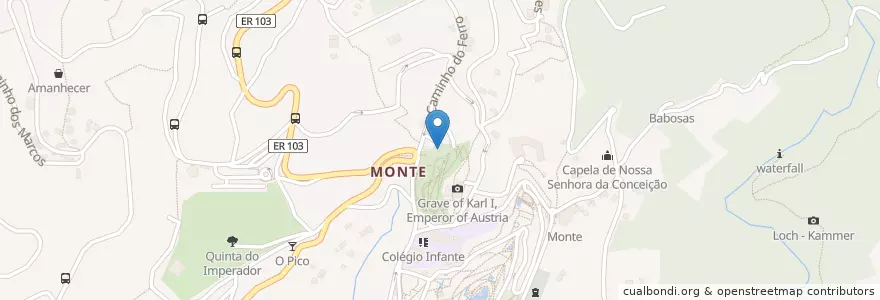 Mapa de ubicacion de Coreto en پرتغال, Monte.