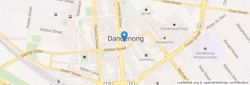 Mapa de ubicacion de Drum Theatre en 澳大利亚, 维多利亚州, City Of Greater Dandenong.