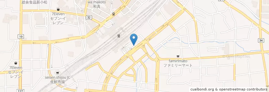 Mapa de ubicacion de 長野駅東口地下駐車場 en ژاپن, 長野県, 長野市.