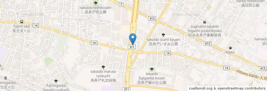 Mapa de ubicacion de アポロン薬局 en 日本, 东京都/東京都, 杉並区.