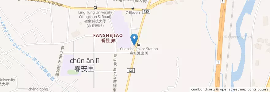 Mapa de ubicacion de 保二總隊刑警大隊偵查第二隊 en 臺灣, 臺中市, 南屯區.