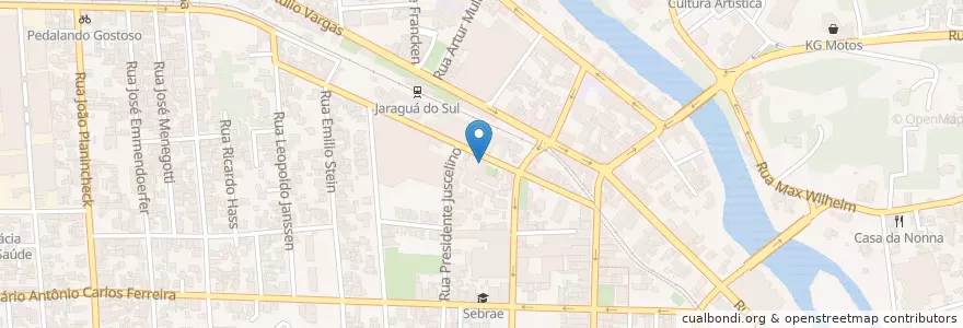Mapa de ubicacion de Restaurante Itajara en Brasil, Región Sur, Santa Catarina, Região Geográfica Intermediária De Joinville, Microrregião De Joinville, Jaraguá Do Sul.