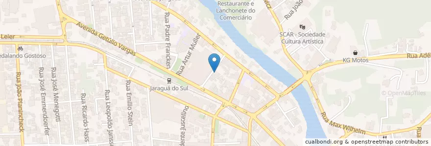 Mapa de ubicacion de Auto Escola Jaraguá en 브라질, 남부지방, 산타카타리나, Região Geográfica Intermediária De Joinville, Microrregião De Joinville, Jaraguá Do Sul.