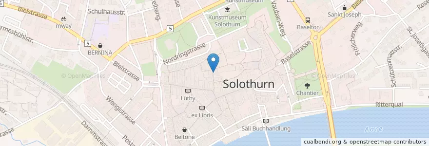 Mapa de ubicacion de Solothurner Kebab en Switzerland, Solothurn, Amtei Solothurn-Lebern, Bezirk Solothurn, Solothurn.