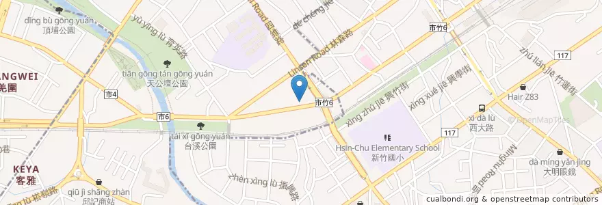 Mapa de ubicacion de 一品堂中醫診所 en Taiwan, 臺灣省, Hsinchu.