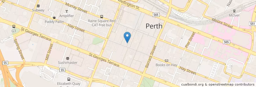 Mapa de ubicacion de Food Court en 오스트레일리아, Western Australia, City Of Perth.