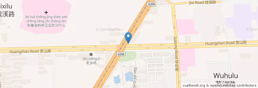 Mapa de ubicacion de 交通银行 en 중국, 안후이성, 허페이시, 包河区 (Baohe), 合肥市区.